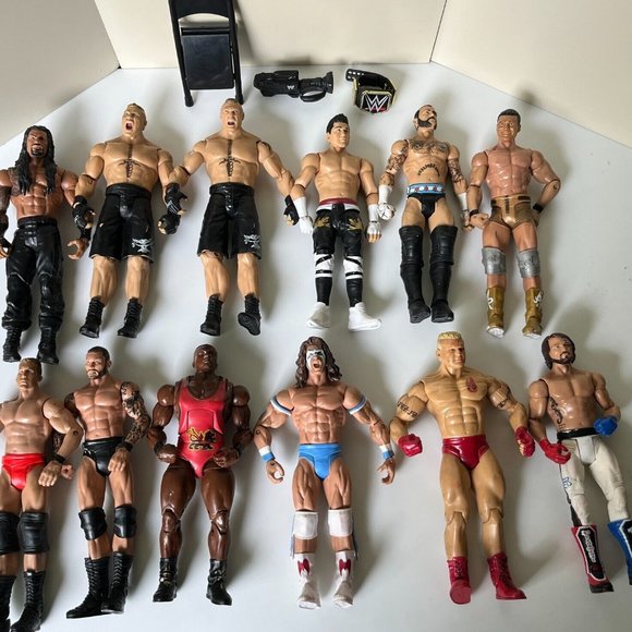 WWE Action Figures 12 Wrestlers 11 Mattel 1 Jakks Brand - Picture 4 of 7